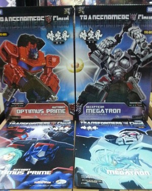 Transformers News: In-Hand Images - Takara Transformers Cloud TFC-AC01 Optimus Prime, AC02 Megatron, Comic