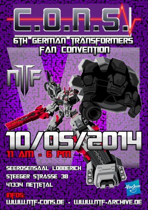 Transformers News: C.O.N.S. VI - October 2014, Nettetal, Germany, Featuring Andrew Griffith, John-Paul Bove