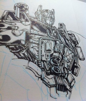 Transformers News: James Raiz Draws Transformers / G.I. Joe - WIP Video: Optimus Prime