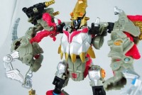 Transformers News: New Images of Power Core Combiners Grimstone with Dinobots