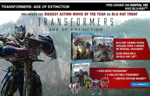 Transformers News: Transformers: Age of Extinction Digital HD and Blu-Ray Pre-orders