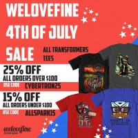 Transformers News: WeLoveFine 4th of July Transforme​rs Sale