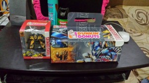 Transformers: Age of Extinction Dunkin' Donuts Cup Toppers - Drift, Bumblebee, Optimus Prime