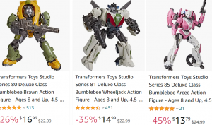 Transformers News: Amazon has some Crazy Deals on the Studio Series Bumblebee Movie Toys