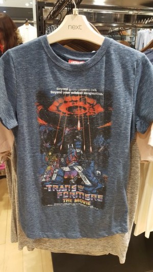 Transformers News: New Transformers The Movie T-shirt spotted at UK retailer NEXT