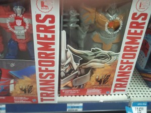 Transformers News: New Age of Extinction Electronic Titans Optimus Prime and Grimlock Found at Retail