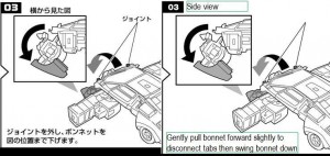 Transformers News: Images of translation process for Transformers Masterpiece MP-12 Sideswipe