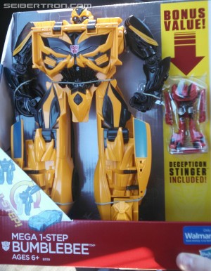 Transformers News: Mega 1-Step Bumblebee with Bonus Legends Class Stinger Found at Retail