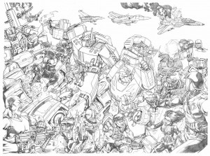 Transformers News: Robert Atkins Reveals Special Transformers / G.I. Joe Crossover Cover for Transformers: Regeneration One #100 and G.I. Joe: A Real American Hero #200