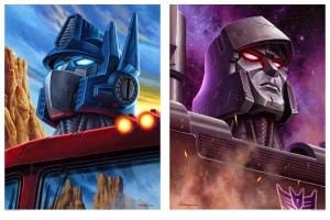 Transformers News: AcidFreeGallery Transformers 30th Anniversary Prints - Optimus Prime and Megatron