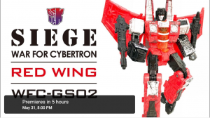 Transformers News: Transformers Generations Selects SIEGE Voyager Class Red Wing to be Revealed Tonight