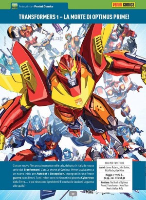 Transformers News: Panini Comics to Release Italian Translation of IDW Transformers, MTMTE