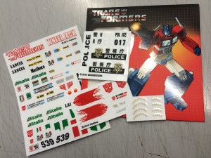 Transformers News: Licensed Masterpiece Prowl and Wheeljack Sticker Sets