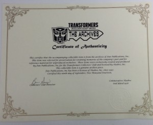 Transformers News: Transformers Collectors' Club Archive Sale