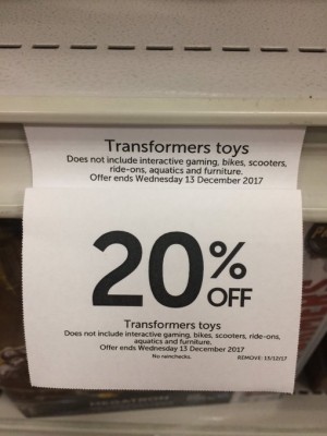 Transformers News: Target Australia 20% Off Sale Till December 13