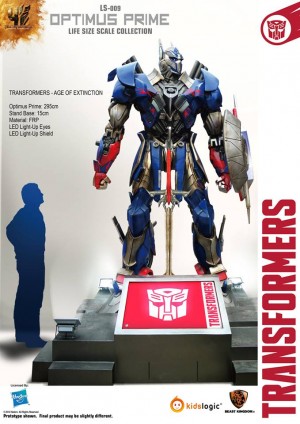 Transformers News: Kids Logic Transformers:Age of Extinction LS-009  Optimus Prime & LS-010 Bumblebee 3 Meter Statues