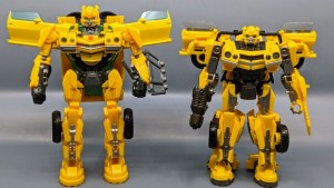 Transformers News: Video Reviews for Deluxe ROTB Mainline Bumblebee and Comparison with SS 100 ROTB Bumblebee