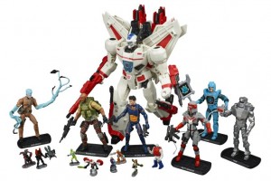 SDCC exclusive Hasbroverse Revolution boxset featuring Transformers, ROM, M.A.S.K., GI Joe, Micronauts and more