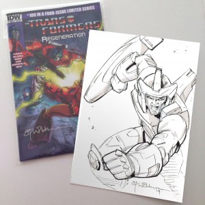 Transformers News: Andrew Wildman Transformers: Regeneration One #100 Variant Covers with Galvatron Sketch Auctions