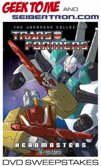 Transformers News: The Seibertron.com / Geek To Me  "Transformers: Headmasters DVD Set" Sweepstakes