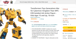 Transformers News: New Transformers Sightings in Canada + Autobot Ark for 190 CAD on Amazon