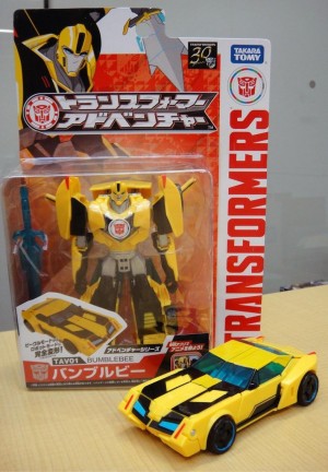 Transformers News: Takara Tomy Transformers Adventure TAV-01 Bumblebee In Hand