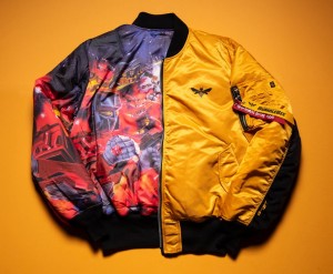 Alpha MA-1 Transformers Bumblebee Reversible Jacket with G1 Design