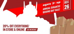 Transformers News: Ages Three and Up Annual Gigantic Boxing Day Sale!