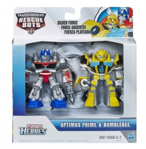 Transformers News: Transformers: Rescue Bots Silver Force Optimus Prime and Bumblebee