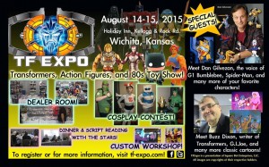 Transformers News: TF Expo 2015: August 14 and 15 in Wichita, KS, Registration Open, Dan Gilvezan and Buzz Dixon Guests