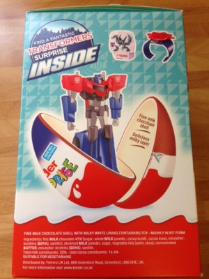 Transformers News: New 2017 Giant Kinder Surprise Egg Featuring Transformers Robots in Disguise