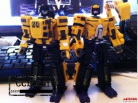 Transformers News: In-Hand Images of MakeToys Excavator and Bulldozer (Updated with Robot Mode Image)