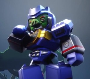 Angry Birds Transformers Character Clip - Chef Pig as Soundwave