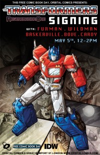 Transformers News: Transformers Regeneration One 80.5 Signing at Orbital Comics London Update: Jason Cardy Added