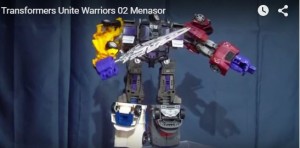 Transformers News: Video Review (2D and 3D) for  Unite Warriors 02: Menasor