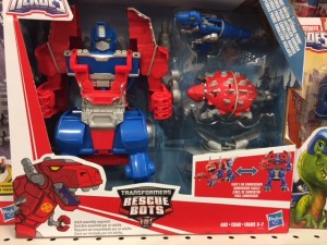 Transformers News: Transformers: Rescue Bots Knight Watch Optimus Prime in Stock at Retail