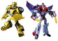Transformers News: Toy Review of Takara Transformers Animated Set B - Bumblebee Vs Starscream
