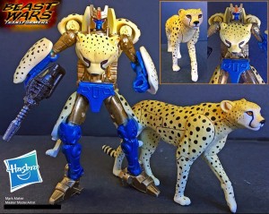 Transformers News: Rare BTS Look at Cheetor Proof of Concept Using Moonracer Pieces
