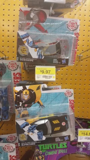 Transformers News: Robots in Disguise One Step Night Ops Bumblebee and Ninja Mode Sideswipe at US Retail