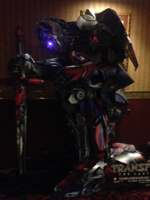 Transformers News: Transformers: The Last Knight 3D Cardboard Cutout Optimus Prime Spotted
