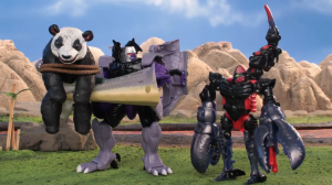 Transformers News: Beast Wars Megatron and Scorponok on Adult Swim clip, featuring David Kaye