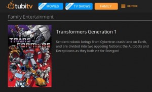 Transformers News: Hasbro Studios Animated Series Including Transformers Available on TubiTV Streaming Site