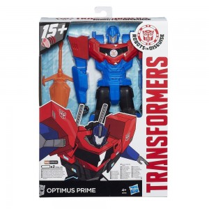 Transformers News: Robots In Disguise Electronic Titan Hero Optimus Prime and Bumblebee