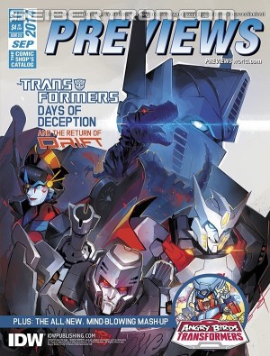 Transformers News: Previews Catalogue Featuring Transformers Front Cover by Sarah Stone