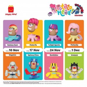 Transformers News: McDonalds in Malaysia have Transformers Mr Potatoe Head Toys + Video Review