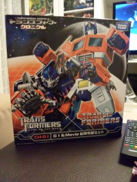Transformers News: In-Hand Images of Takara's CH-01 Chronicle Optimus Prime Set