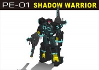 Transformers News: More PE-01 Shadow Warrior Images: Colour and Scale