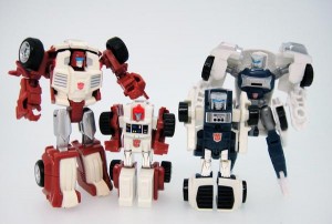 Transformers News: New Images Transformers of Legends Tailgate and Swerve with their G1 counterparts