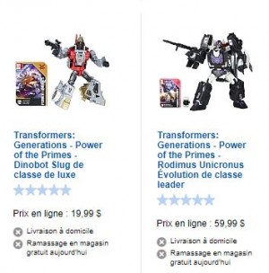 Transformers News: Early Listings Reveal Prices for Transformers Power of the Primes Toys in Canada