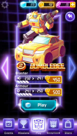 Transformers News: Review of iOS Arcade Game Transformers Bumblebee: Overdrive
